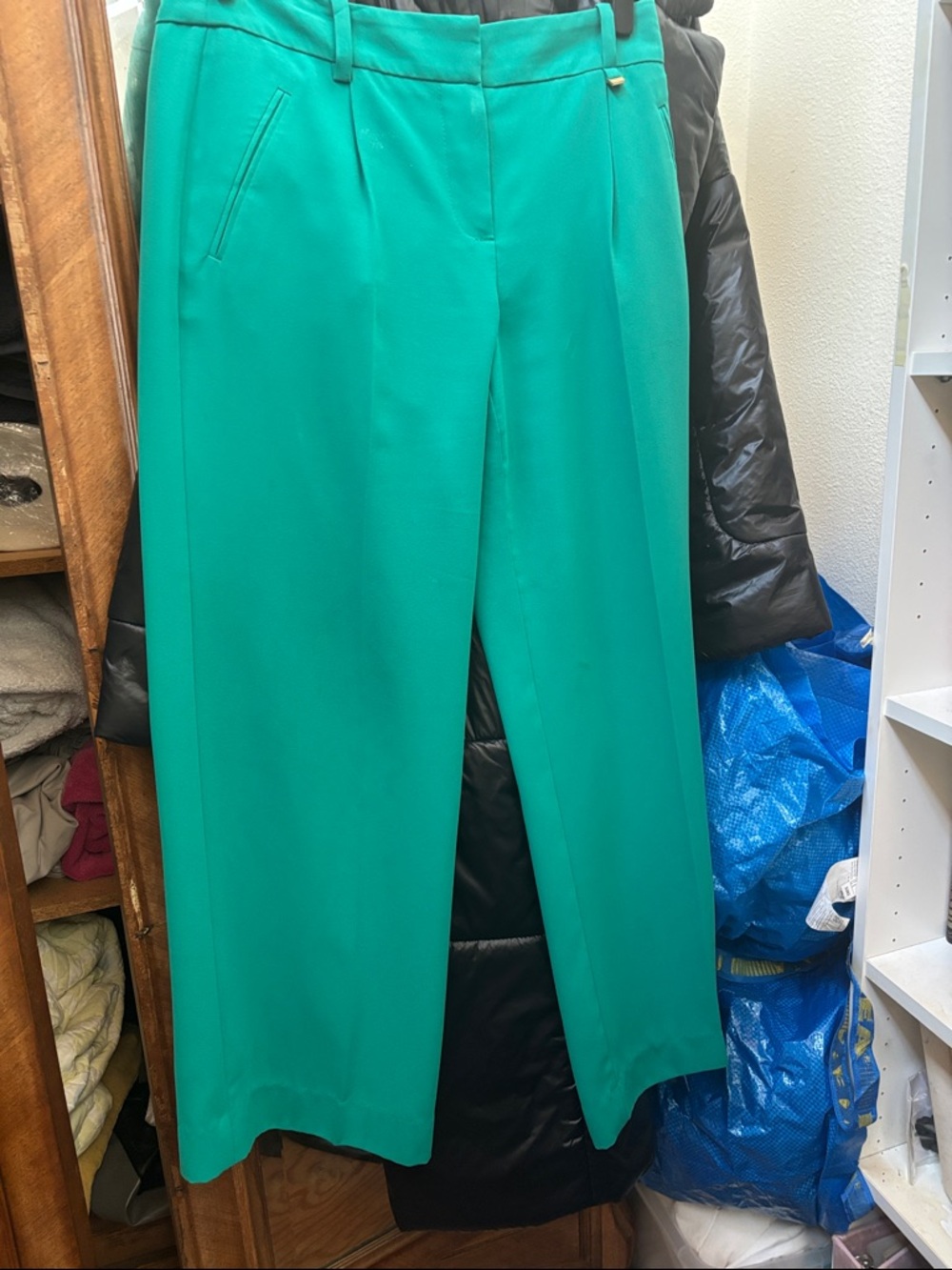 Trina Turk Emerald Green Wide Leg Pants